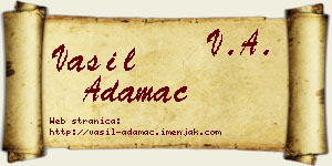 Vasil Adamac vizit kartica